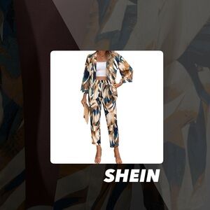 NWOT Shein Kimono Style Two Piece Set